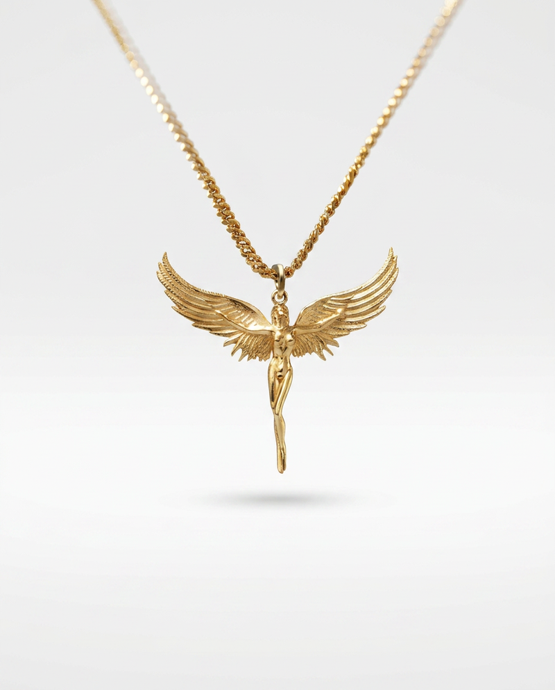 Auric Archangel Sentinel Pendant - studio packshot - unisex necklace by Bennett & Cross