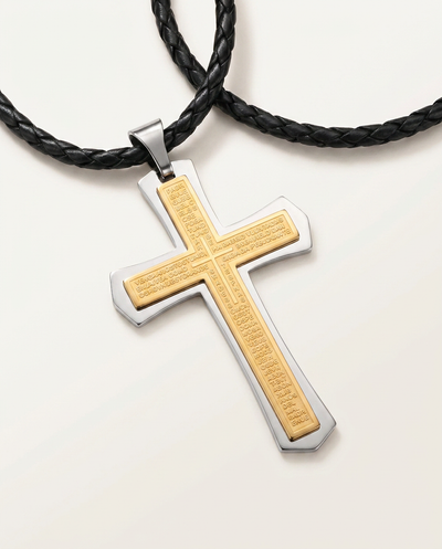 Auric Engraved Statement Cross