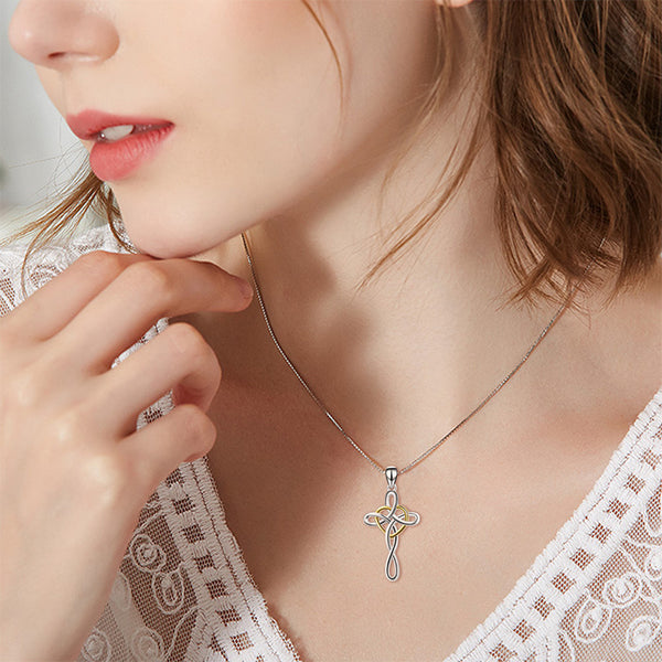 The Celtic Union - Sterling Silver Celtic Cross Necklace