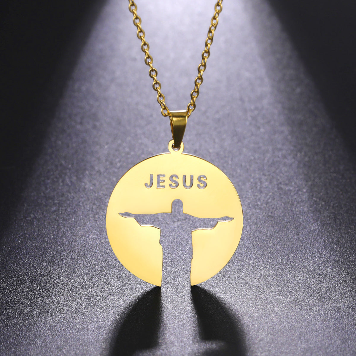 The Reverent Silhouette Stainless Steel Jesus Silhouette Necklace view 8