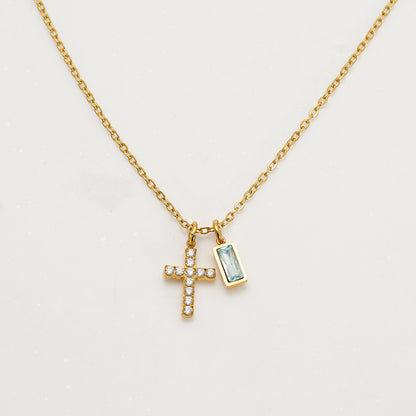 The Gilded Devotion Stainless Steel Cross Choker Necklace view 10