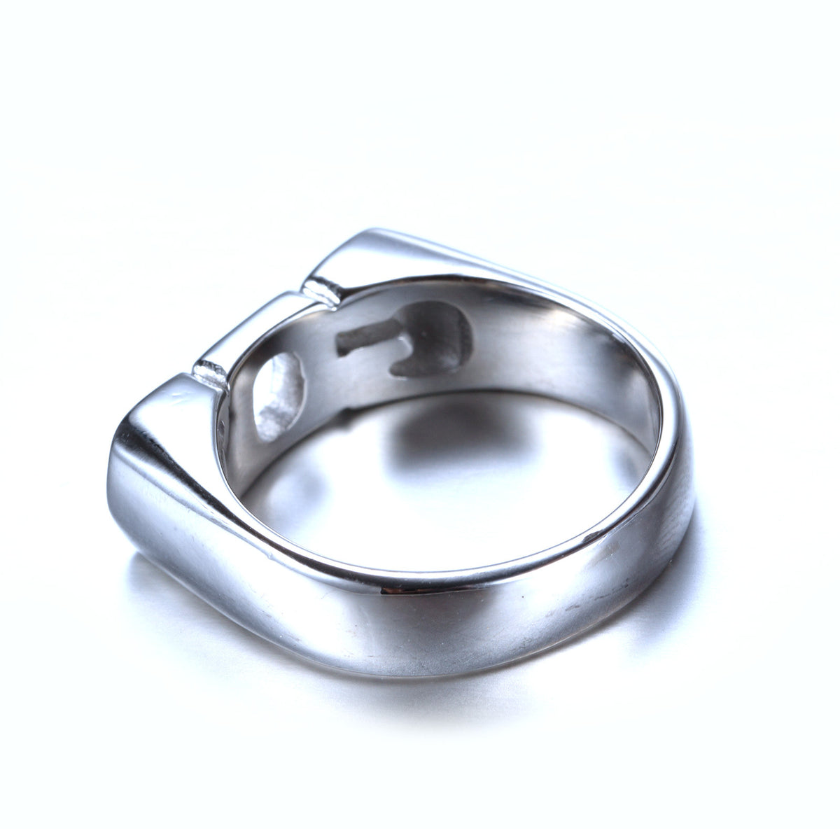 The Sacred Script Stainless Steel GOD Letter Ring view 7