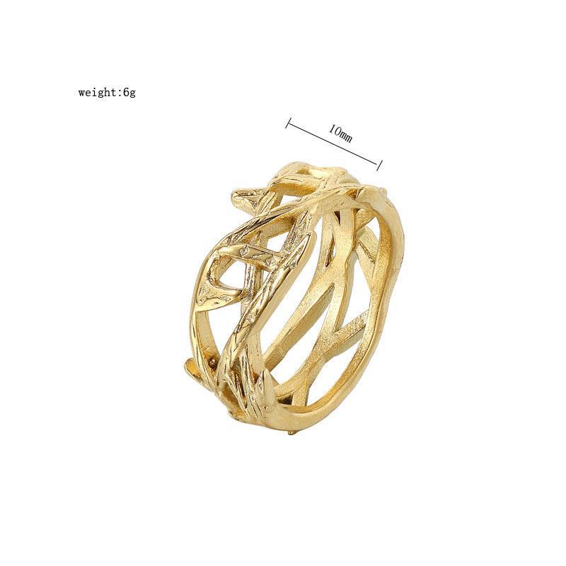 The Reverent Weave Stainless Steel Crown of Thorns Ring
