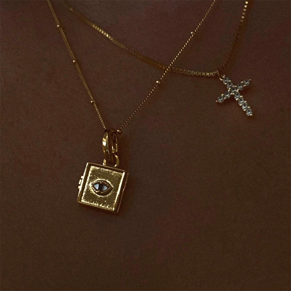 The Illuminated Cross Stainless Steel Zircon Cross Necklace view 5