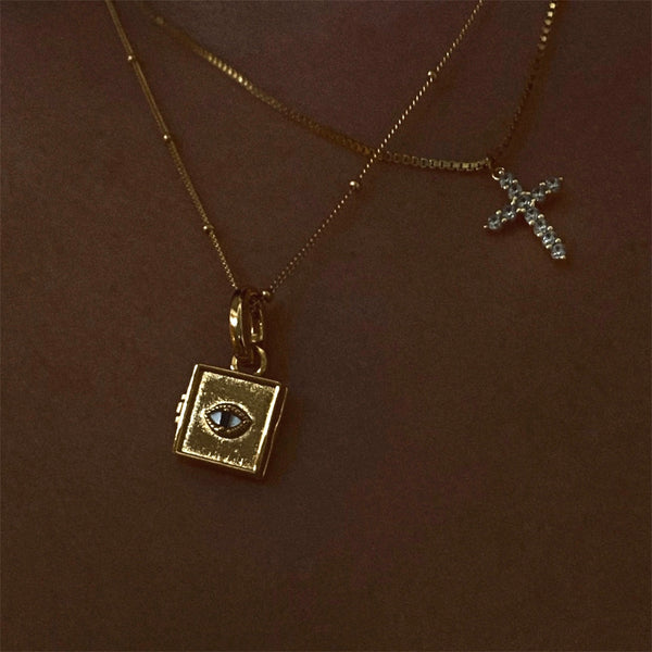 The Illuminated Cross Stainless Steel Zircon Cross Necklace view 5