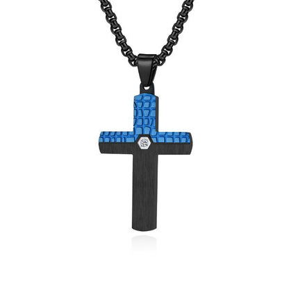 The Modern Cross Men's Stainless Steel Cross Necklace view 9