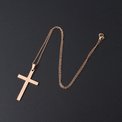 The Simple Cross Stainless Steel Cross Necklace view 5