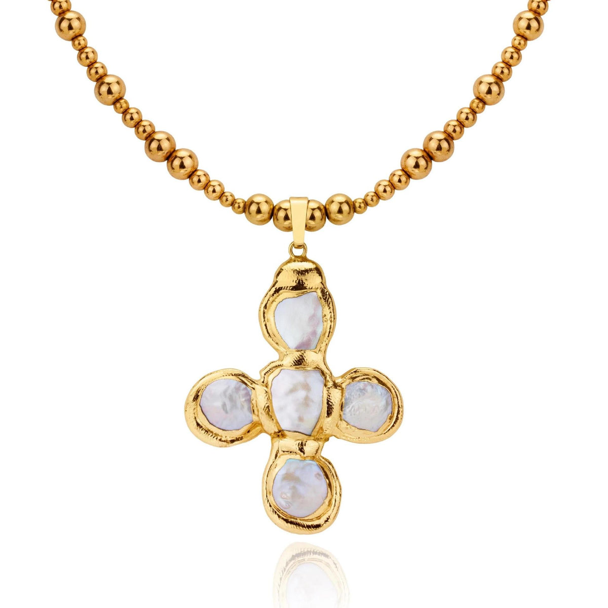 The Gilded Journey Cross Stainless Steel Mixed Gem Cross Necklace view 11