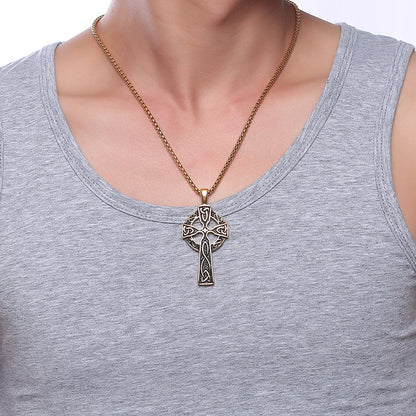The Highland Sovereign - Sterling Silver Celtic Cross Necklace