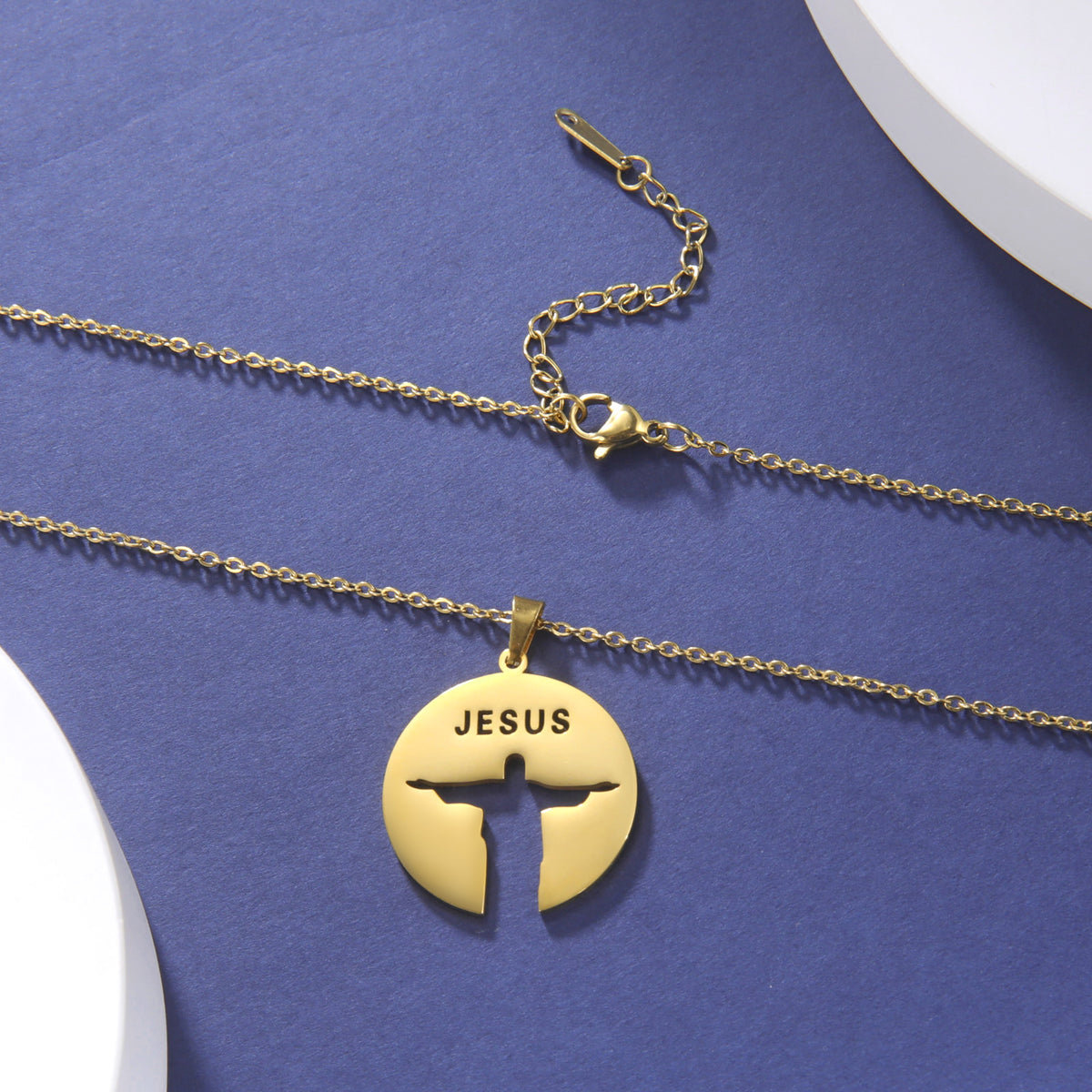 The Reverent Silhouette Stainless Steel Jesus Silhouette Necklace