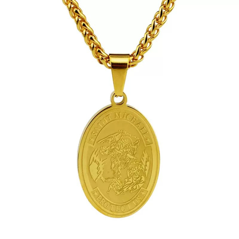 The Saint Michael Medal Stainless Steel Saint Michael Necklace view 5