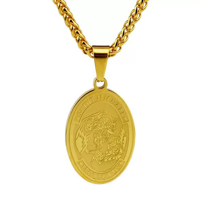The Saint Michael Medal Stainless Steel Saint Michael Necklace view 5