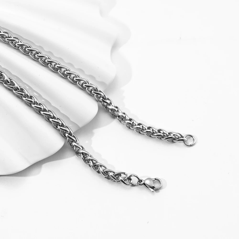 The Woven Strand Stainless Steel Chain Bracelet view 2