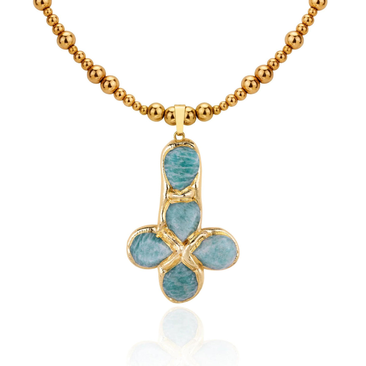 The Gilded Journey Cross Stainless Steel Mixed Gem Cross Necklace view 6