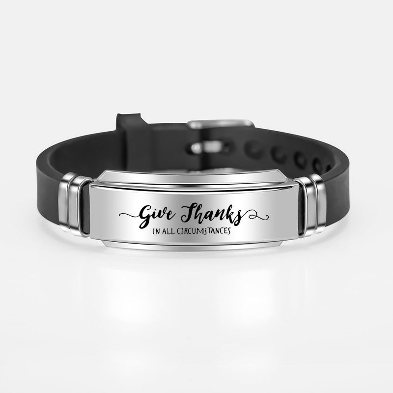 The Courageous Script Stainless Steel Scripture Bracelet view 12