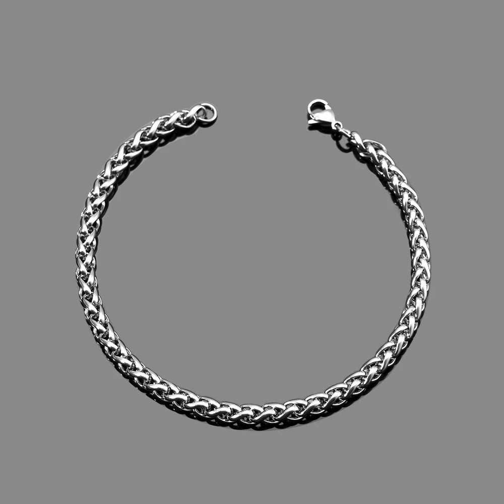 The Woven Strand Stainless Steel Chain Bracelet view 3