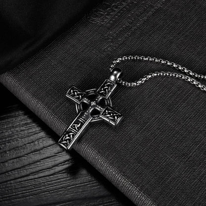 The Ancient Cross Stainless Steel Celtic Cross Necklace