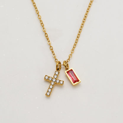 The Gilded Devotion Stainless Steel Cross Choker Necklace view 13