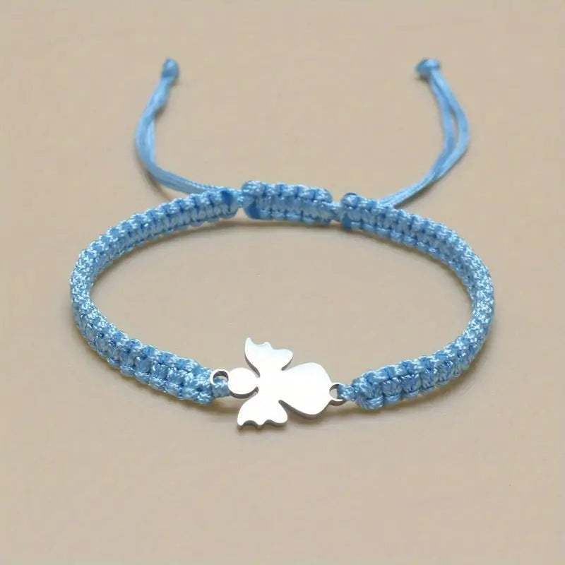 The Angelic Embrace Stainless Steel Angel Cord Bracelet view 11
