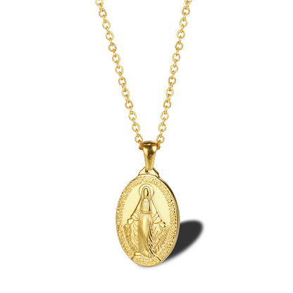 The Miraculous Pendant Stainless Steel Virgin Mary Necklace view 7