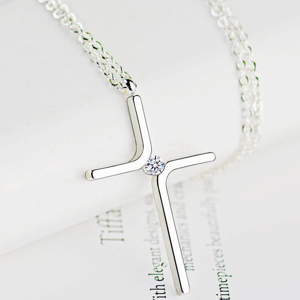 The Enduring Cross Stainless Steel Cross Pendant Necklace view 6
