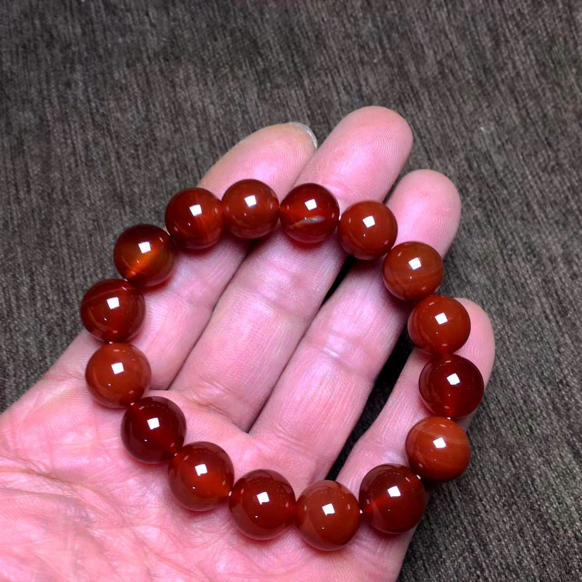 The Prayerful Agate Red Agate Bead Bracelet view 4