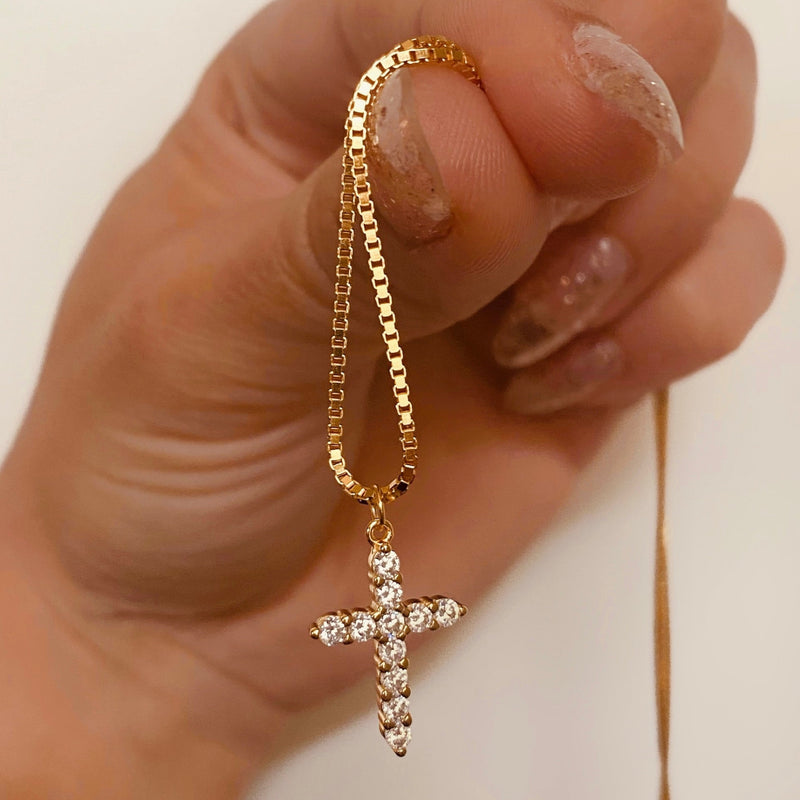 The Illuminated Cross Stainless Steel Zircon Cross Necklace