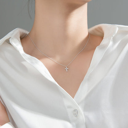 The Guiding Light Sterling Silver Cross Necklace view 2