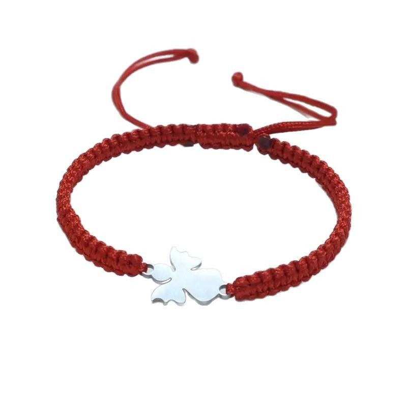 The Angelic Embrace Stainless Steel Angel Cord Bracelet view 8