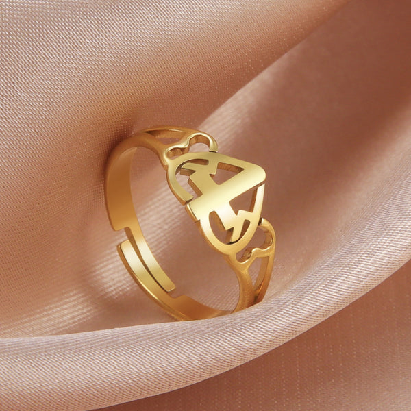 The Open Heart Cross Stainless Steel Heart Cross Ring view 2 [orig] [hide]