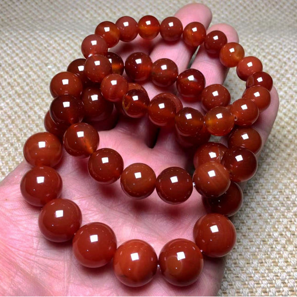 The Prayerful Agate Red Agate Bead Bracelet view 3