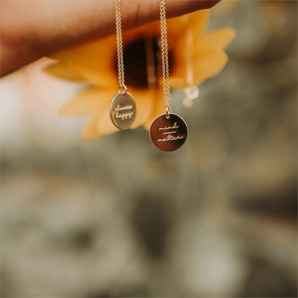 The Serene Breath Stainless Steel Inhale Exhale Necklace view 2 [orig]