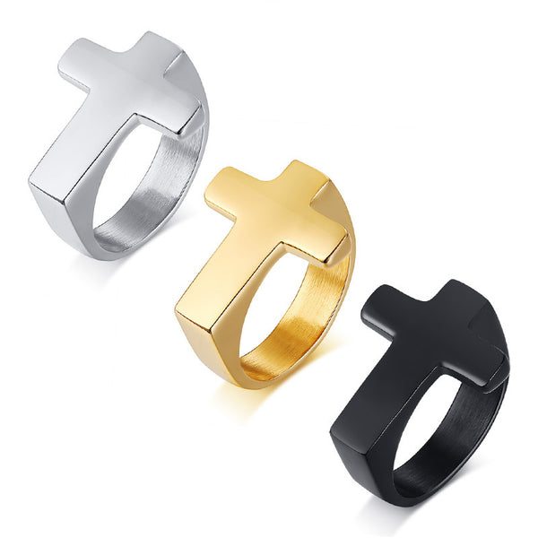 The Steadfast Ring Stainless Steel Cross Ring [orig]