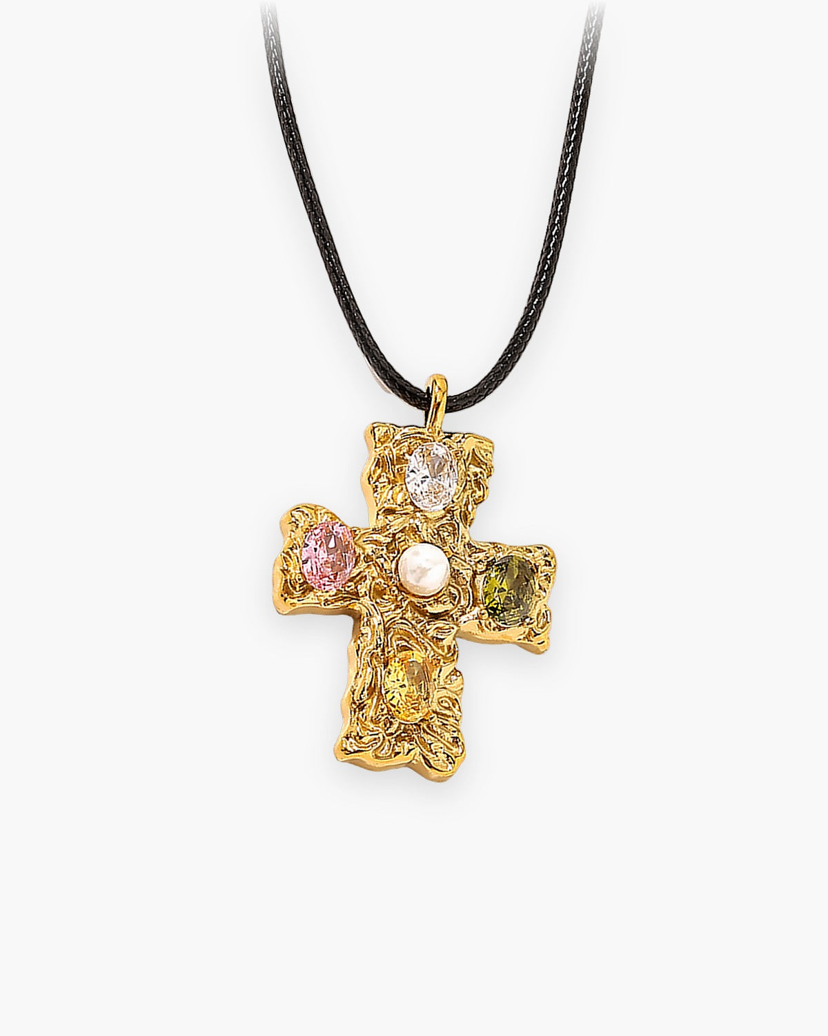 The Adorned Cross, Pearl Multi-Stone Cross