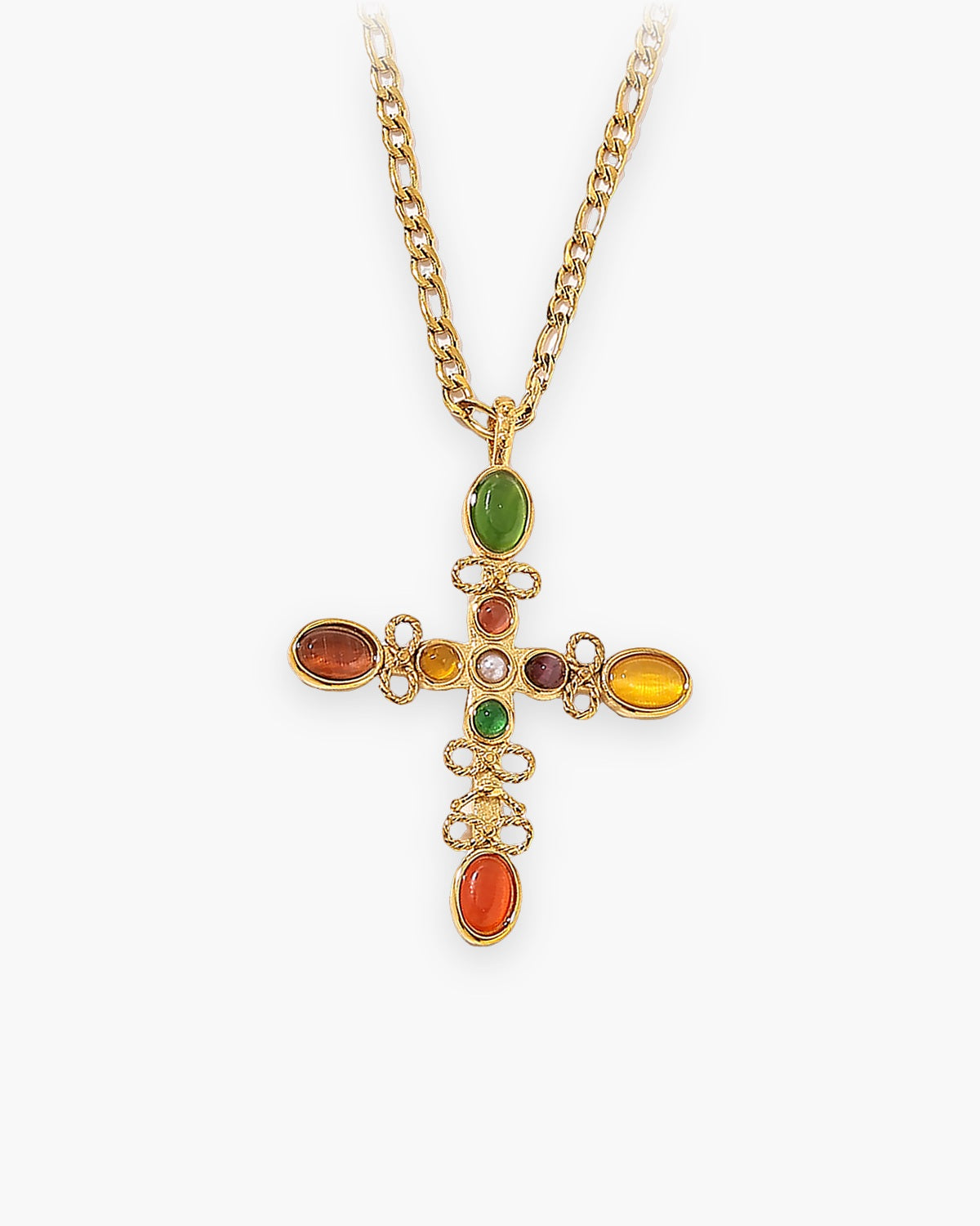The Adorned Cross, Amber Oval Cross