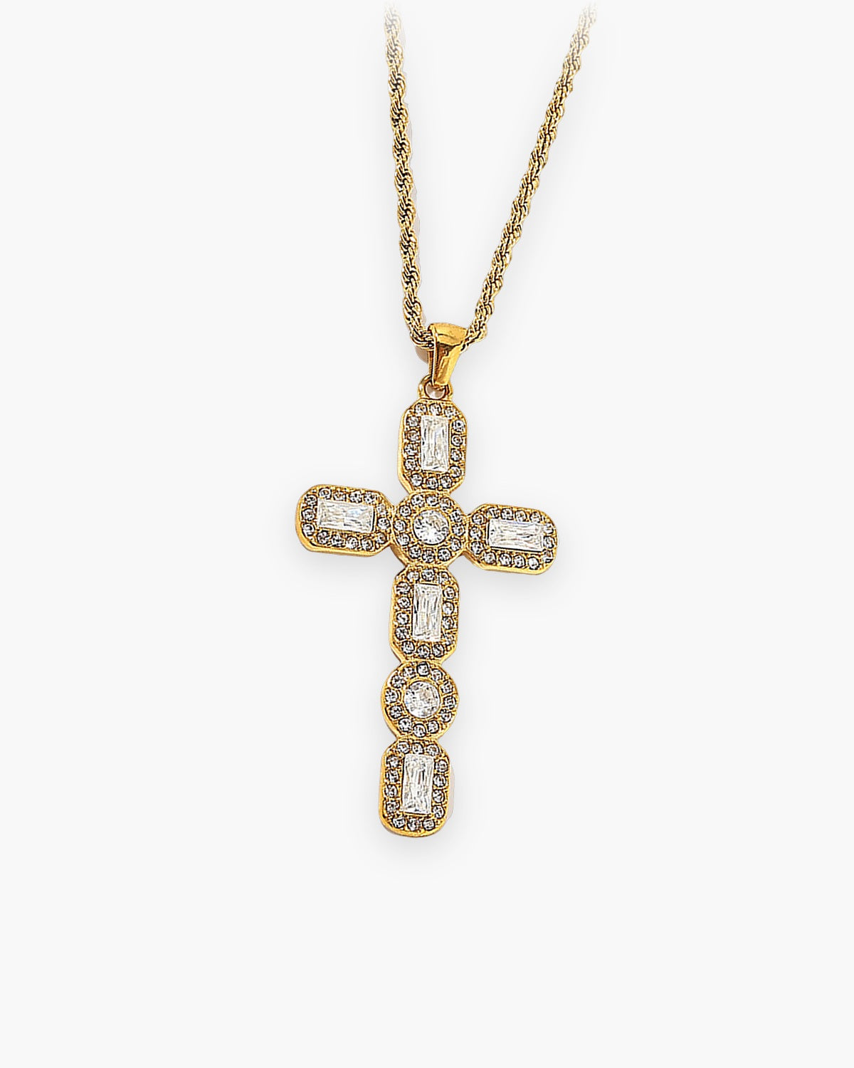 The Adorned Cross, Clear Emerald-Cut Cross