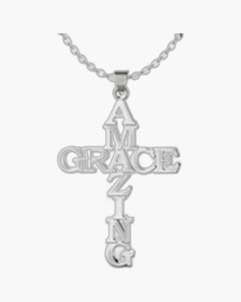 The Amazing Grace Stainless Steel Amazing Grace Cross Necklace view 3