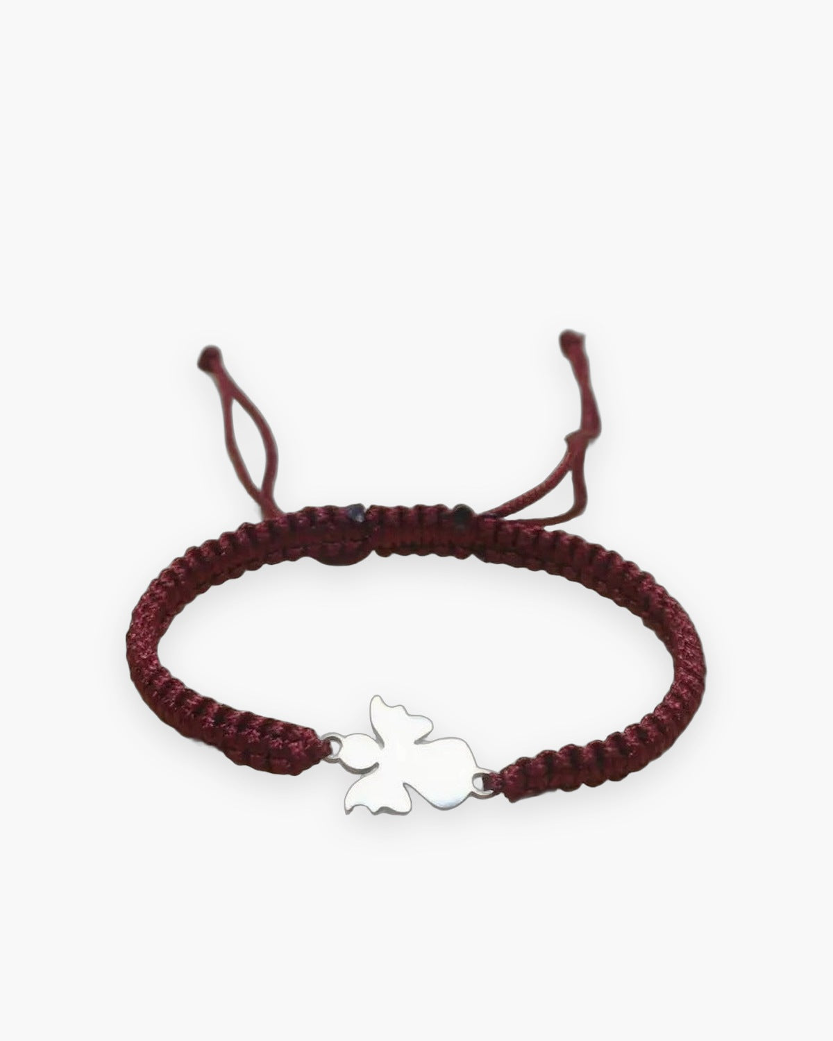 The Angelic Embrace in wine red, front view