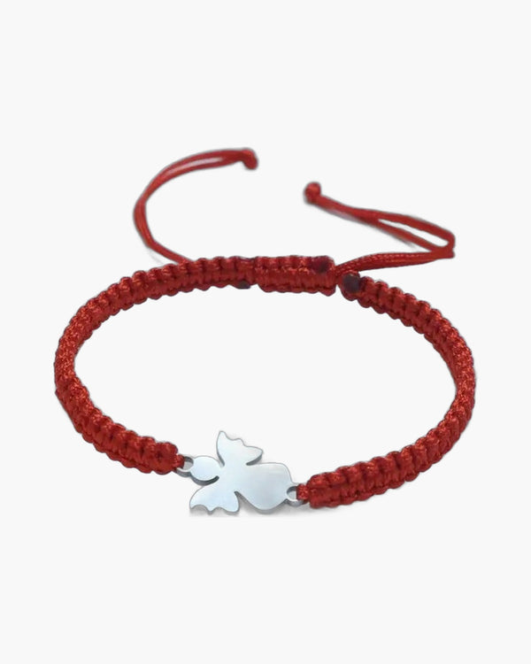 The Angelic Embrace Stainless Steel Angel Cord Bracelet view 2