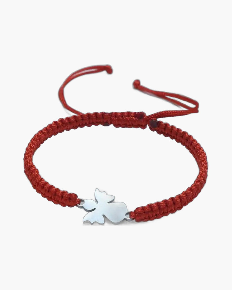 The Angelic Embrace Stainless Steel Angel Cord Bracelet view 2