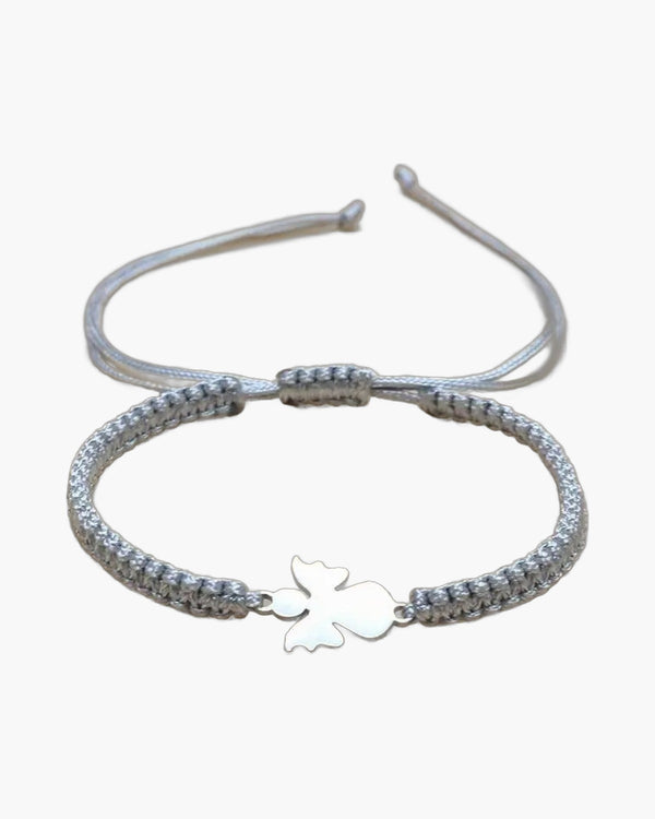 The Angelic Embrace Stainless Steel Angel Cord Bracelet view 7