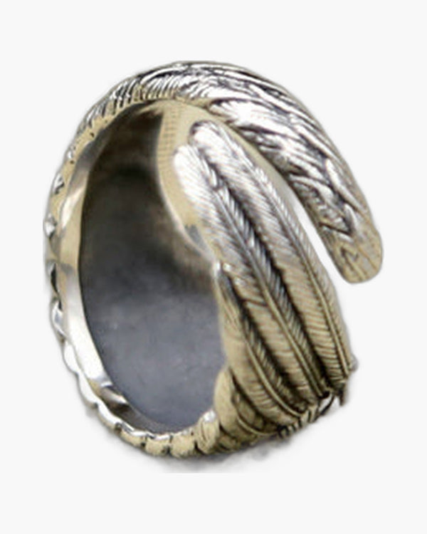 The Angelic Flight Sterling silver angel wing ring view 3