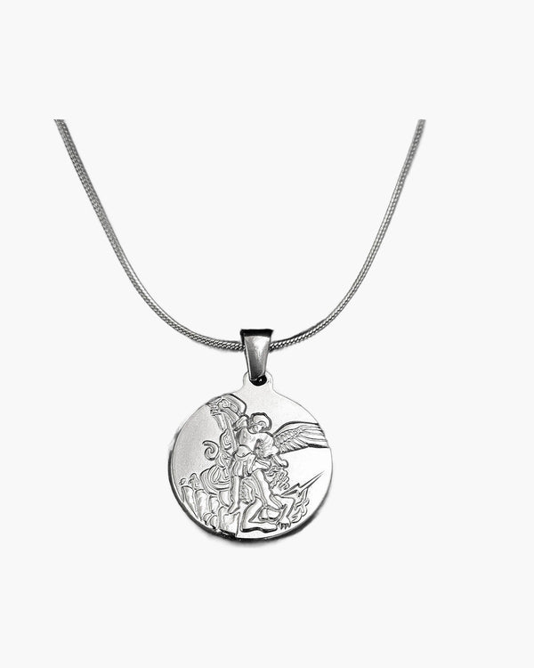 The Angelic Protector Stainless Steel Archangel Pendant Necklace view 6