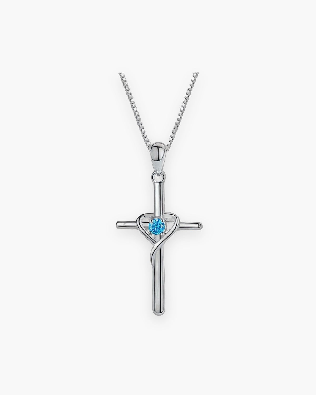 The Azure Heart Cross in blue, front view