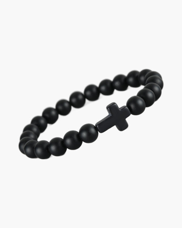 The Beaded Cross Natural Stone Cross Bracelet view 4