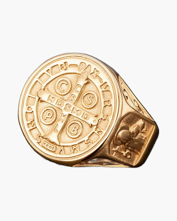 The Benedictine Ring Stainless Steel Saint Benedict Ring view 4