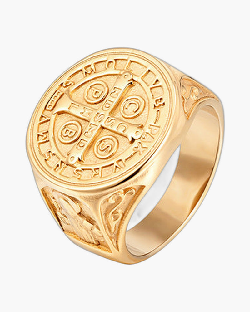 The Benedictine Ring Stainless Steel Saint Benedict Ring