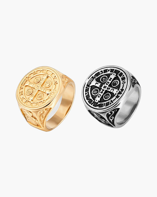 The Benedictine Ring Stainless Steel Saint Benedict Ring view 5