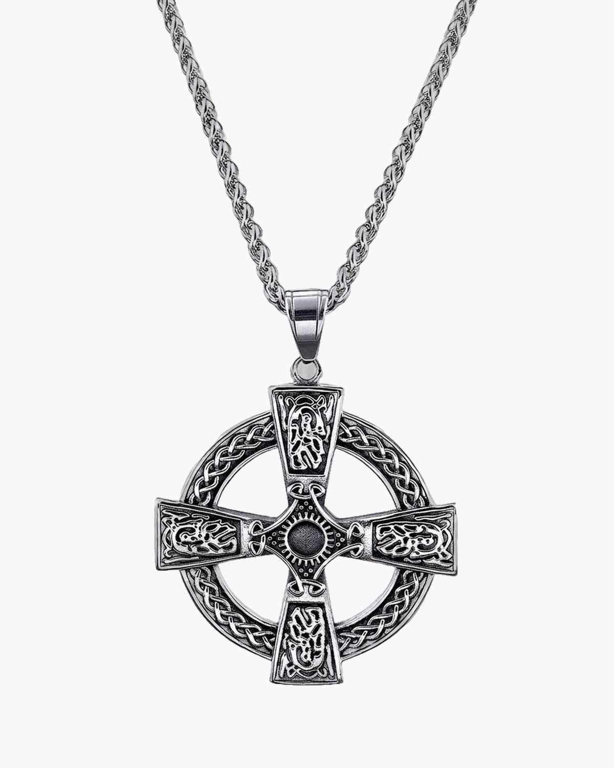 The Boundless Knot in antique silver, front view [c:antique-silver]