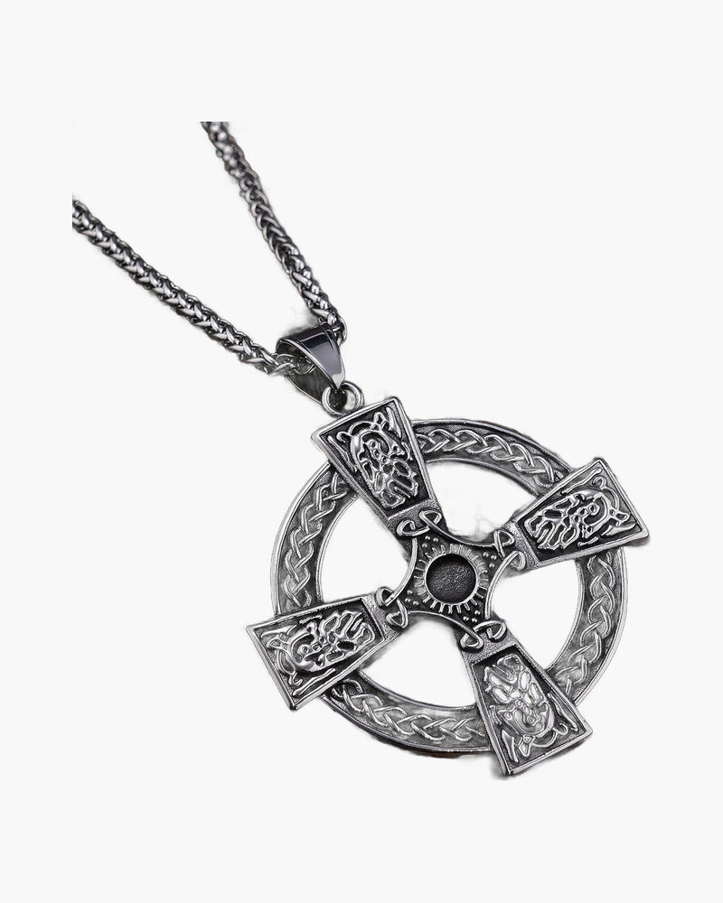 The Boundless Knot Stainless Steel Celtic Cross Pendant view 4